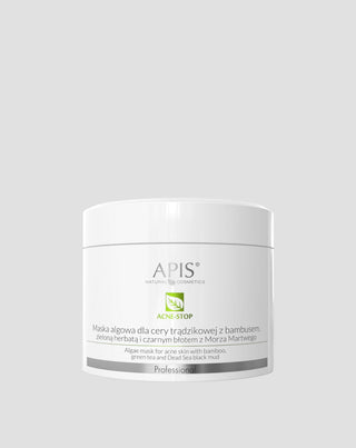 Μάσκα φυκιών Acne-Stop για δέρμα με ακμή με μπαμπού, πράσινο τσάι και μαύρο λάσπη από τη Νεκρά Θάλασσα Apis - 1