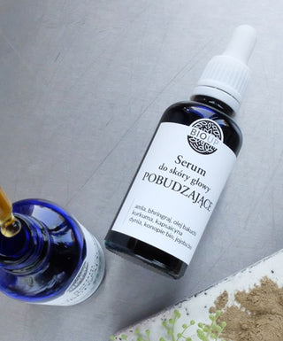 Ορός τόνωσης του τριχωτού της κεφαλής για την ανάπτυξη των μαλλιών με ένα μείγμα ινδικών βοτάνων BIOUP - 3