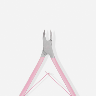 Επαγγελματική πένσα για πετσάκια 5mm με σατέν ροζ λαβή You Beauty - 4