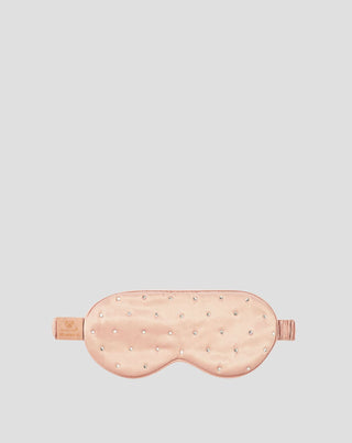 Μεταξωτό μαντήλι ύπνου διακοσμημένο με κρύσταλλα - ροζ χρυσό Crystallove - 3