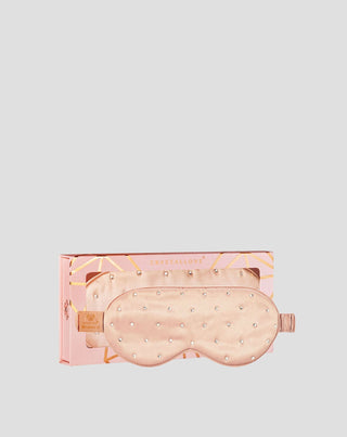 Μεταξωτό μαντήλι ύπνου διακοσμημένο με κρύσταλλα - ροζ χρυσό Crystallove - 1