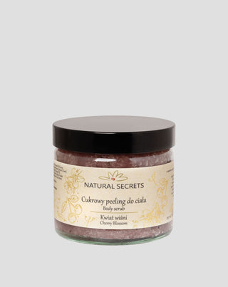 Φυσική απολέπιση σώματος με ζάχαρη και υπέροχο άρωμα από άνθη κερασιάς Φυσικά μυστικά - 1