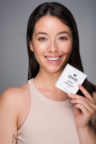 Grey moons no. 1 μηνιαίοι φακοί επαφής χρώματος τέφρας grey moons no. 1 Ovio - 2