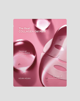 Μάσκα υδρογέλης κατά τη διάρκεια της νύχτας για τη βελτίωση της ελαστικότητας The Real Gel Mask Collagen Holika Holika - 1