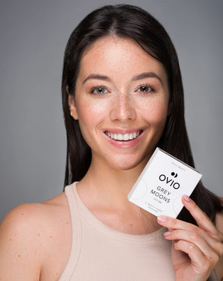 Grey moons no. 1 μηνιαίοι φακοί επαφής χρώματος τέφρας grey moons no. 1 Ovio - 2