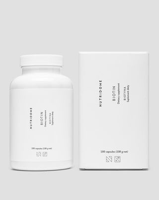 Βιοτίνη σε κάψουλες 2500 mcg βιταμίνης H για μαλλιά, δέρμα και νύχια Nutridome 180 τεμ. - 2