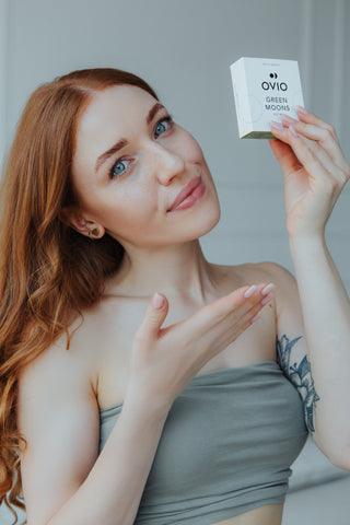 Green moons no. 3 χρωματιστοί φακοί επαφής με ασημί ρίγες green moons no. 3 Ovio - 2