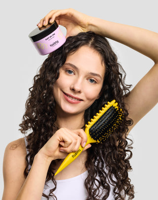 Σετ κρέμα για μπούκλες + βούρτσα για σγουρά και κυματιστά μαλλιά για τον ορισμό της μπούκλας Twisty - 2
