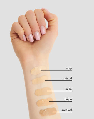 Ελαφρύ foundation προσώπου με καλή ματ κάλυψη 12h 05 Caramel Nutridome - 3