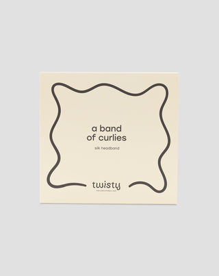 Μεταξωτή κορδέλα μαλλιών από 100% φυσικό μετάξι κόκκινο Twisty - 3