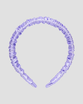 Μεταξωτή κορδέλα μαλλιών από 100% φυσικό μετάξι λιλά Twisty - 1