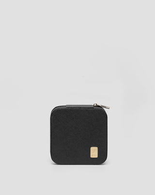 Μικρό κουτί κοσμημάτων με θήκες, κυλίνδρους και γάντζους, μαύρο Mys - 1