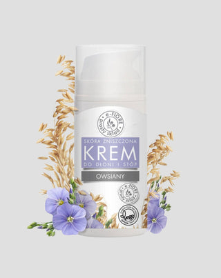 Κρέμα βρώμης με έλαιο λιναριού και πορτοκαλιού για χέρια και πόδια E-Fiore - 1