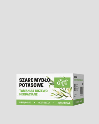 Φυσικό γκρι σαπούνι με έλαιο tamanu και έλαιο tea tree Etja - 1