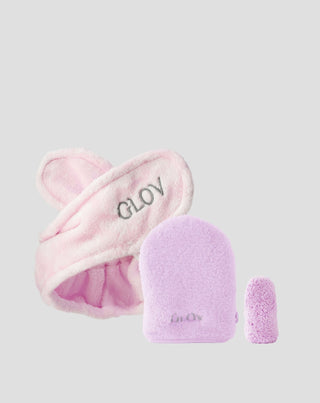 Glov hair band set δύο γάντια για την αφαίρεση του μακιγιάζ και την καθημερινή φροντίδα του δέρματος - 1