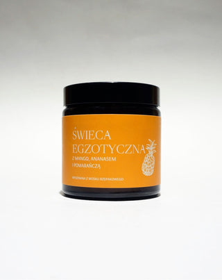Εξωτικό χειροποίητο κερί από ελαιοκράμβη με άρωμα μάνγκο, ανανά και πορτοκάλι Mglife - 3