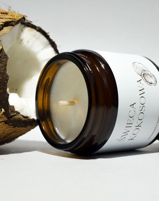 Vegan κερί από ελαιοκράμβη με βαμβακερό φυτίλι με άρωμα καρύδας 120 ml MgLife - 2