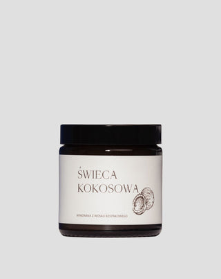 Vegan κερί από ελαιοκράμβη με βαμβακερό φυτίλι με άρωμα καρύδας 120 ml MgLife - 1