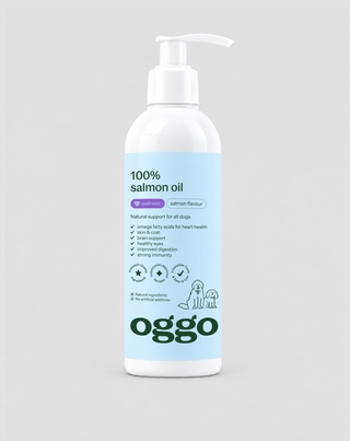 Έλαιο σολομού για σκύλους Omega-3 EPA και DHA για καρδιά, εγκέφαλο και ανοσοποιητικό Oggo 250 ml - 1