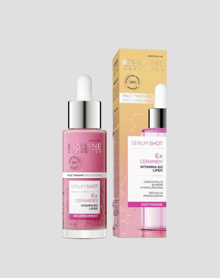 Serum Shot Θρεπτική θεραπεία 6x ceramides με vit. B12 για ευαίσθητες και ξηρές επιδερμίδες Eveline - 2