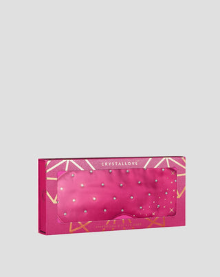 Μεταξωτό μαντήλι ύπνου διακοσμημένο με κρύσταλλα - καυτό ροζ Crystallove - 4