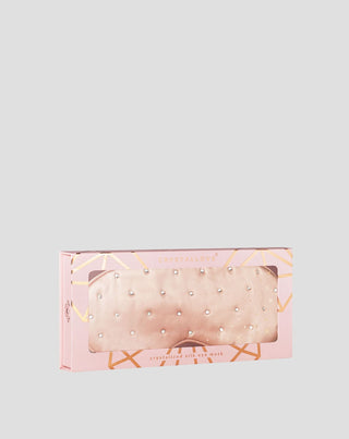 Μεταξωτό μαντήλι ύπνου διακοσμημένο με κρύσταλλα - ροζ χρυσό Crystallove - 4