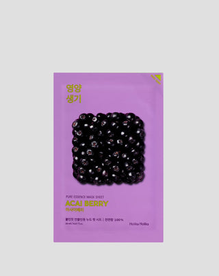 Αντιοξειδωτική μάσκα φύλλου με εκχύλισμα acai berry Pure Essence Mask Sheet Holika Holika - 1