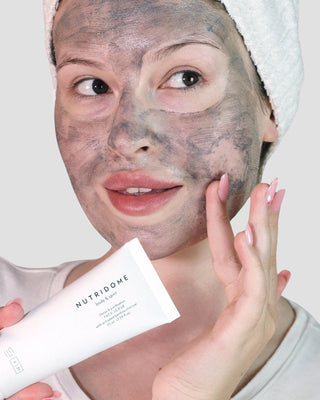 Αποτοξινωτικό scrub προσώπου με ενεργό άνθρακα μπαμπού και λευκή άργιλο Nutridome - 2