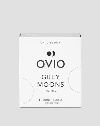 Γκρίζοι φακοί επαφής χρώματος πλατίνας grey moons no.2 Ovio μηνιαίοι φακοί επαφής - 1