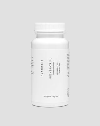 Resveratrol κάψουλες που υποστηρίζουν το κυκλοφορικό σύστημα και την προστασία από την αθηροσκλήρωση Nutridome 60 τεμάχια