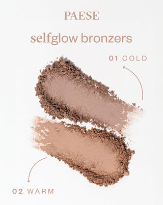 Πιεσμένο bronzer Selfglow 02 Warm με ενεργά συστατικά για contouring προσώπου Paese - 5