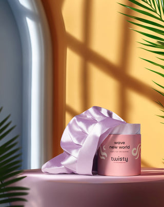 Μεταξωτό καπέλο ύπνου για σγουρά, κυματιστά και μακριά μαλλιά Twisty