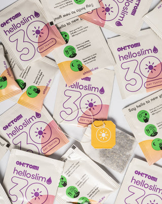 Καθαρισμός ημέρα τσάι αποτοξίνωσης σώμα σε 30 ημέρες φρούτα και βότανα Hello Slim Oh!Tomi - 3