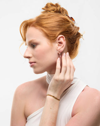 Βραχιόλι από επιχρυσωμένο ανοξείδωτο ατσάλι με ροζ και λεμονιούχο νεφρίτη Mys_1 - 2